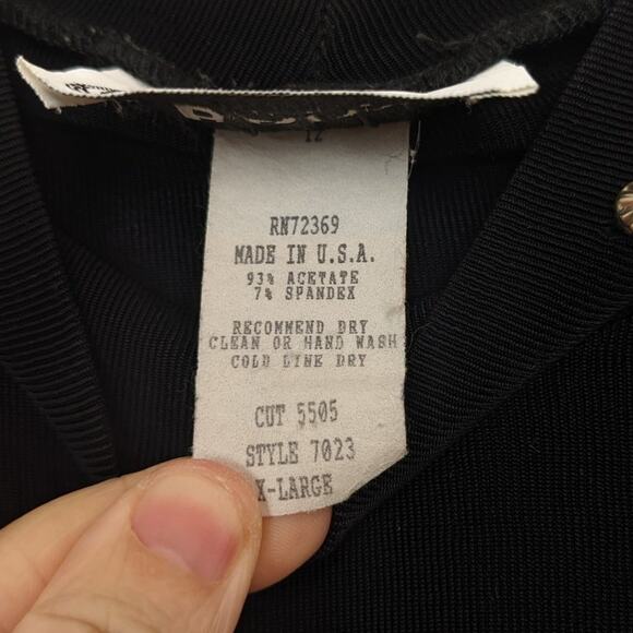 Banjo Vintage Embellished Long Sleeve Turtleneck Blouse - Picture 6 of 6